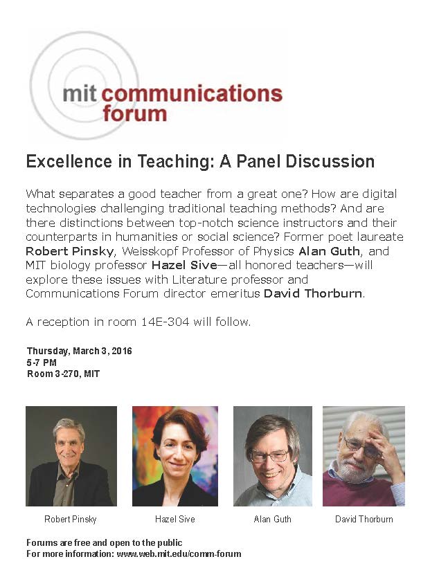 Communications Forum:  “Excellence in Teaching”