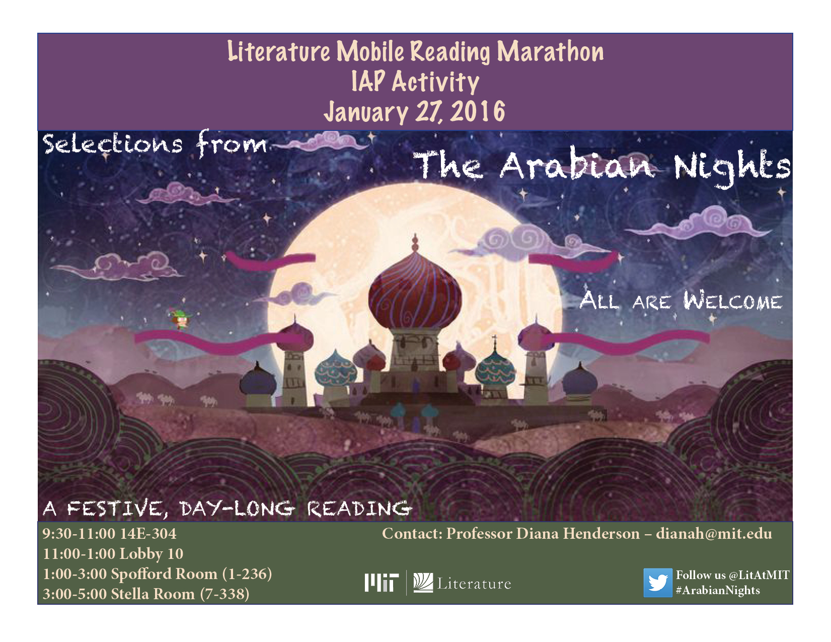 A Day-Long Reading of The Arabian Nights on Jan. 27, 2016