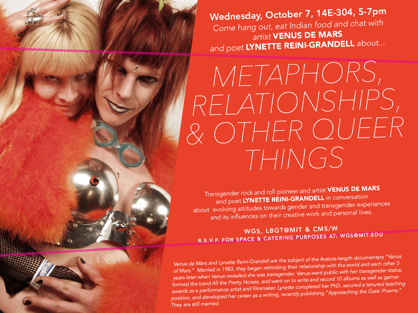 Metaphors, Relationships & Other Queer Things, Oct 7, 14E-304, 5-7:00pm