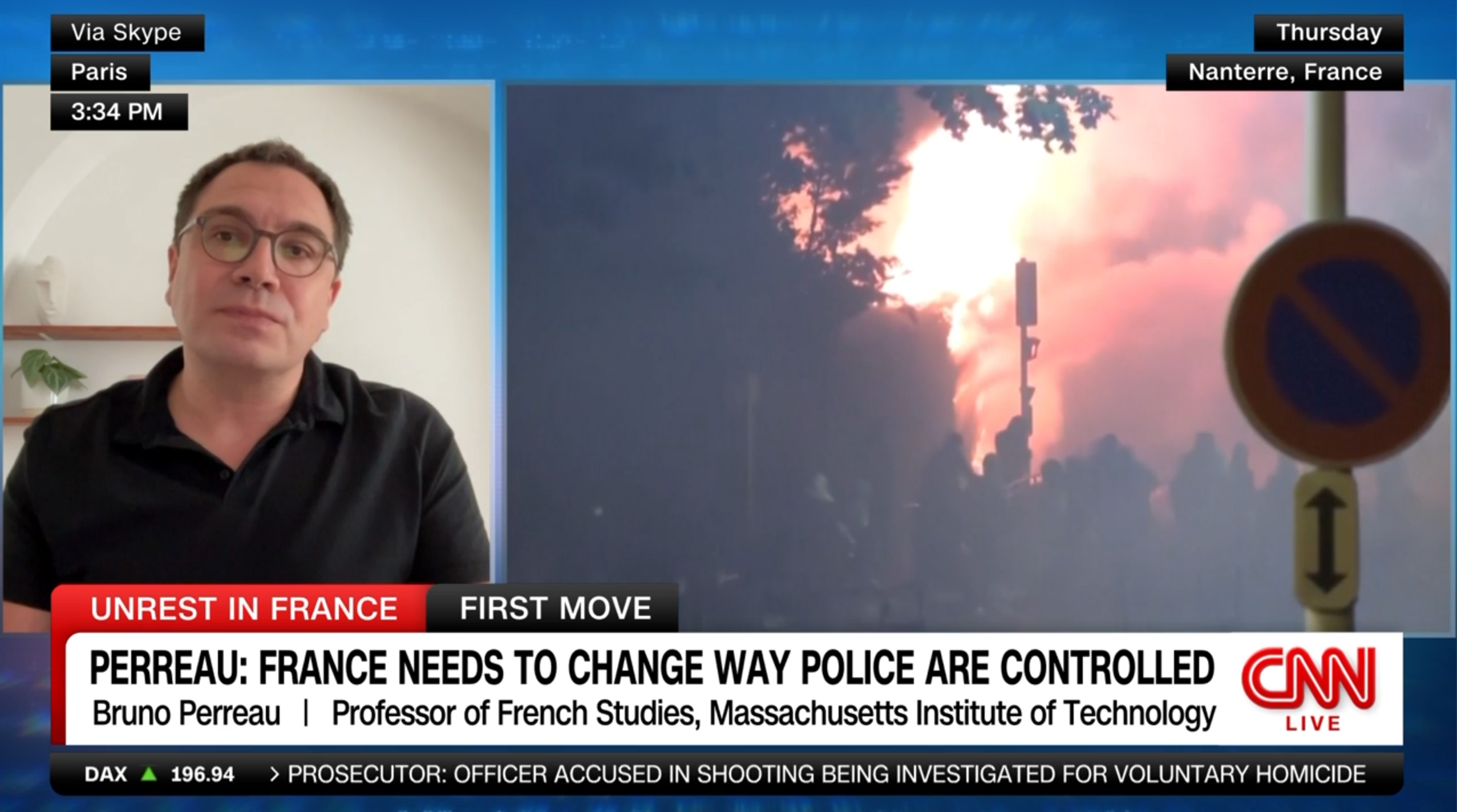 CNN Live: Prof Bruno Perreau on the unrest in France