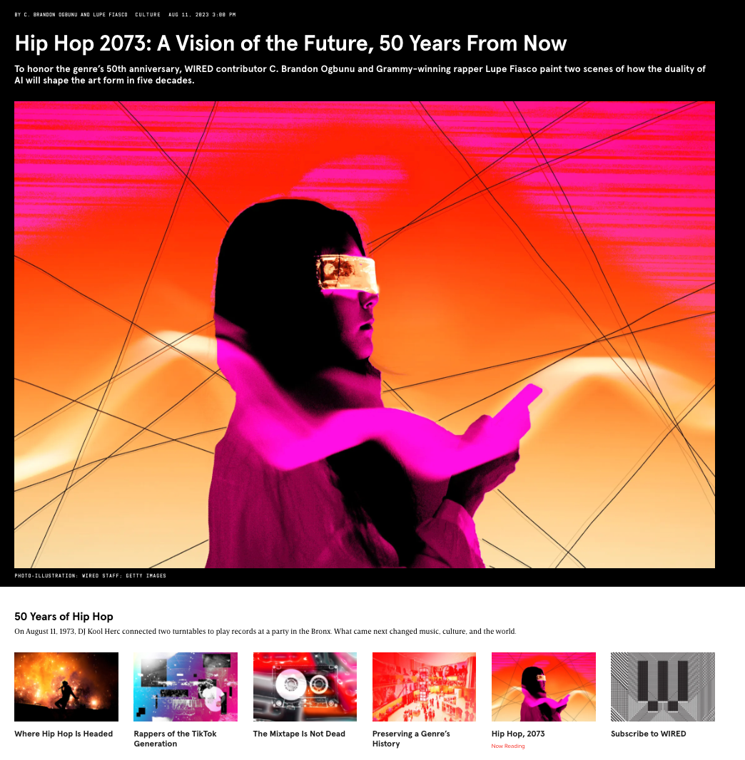 WIRED: Hip Hop 2073 & AI with Grammy Award-Winning Artist, Prof Lupe Fiasco