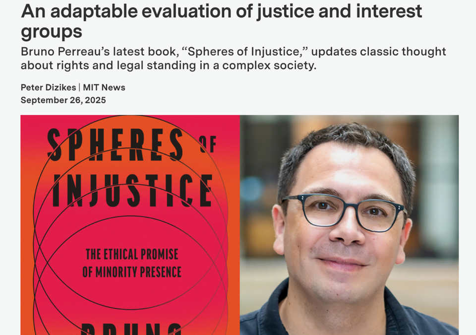 MIT News | An adaptable evaluation of justice and interest groups with Prof Bruno Perreau