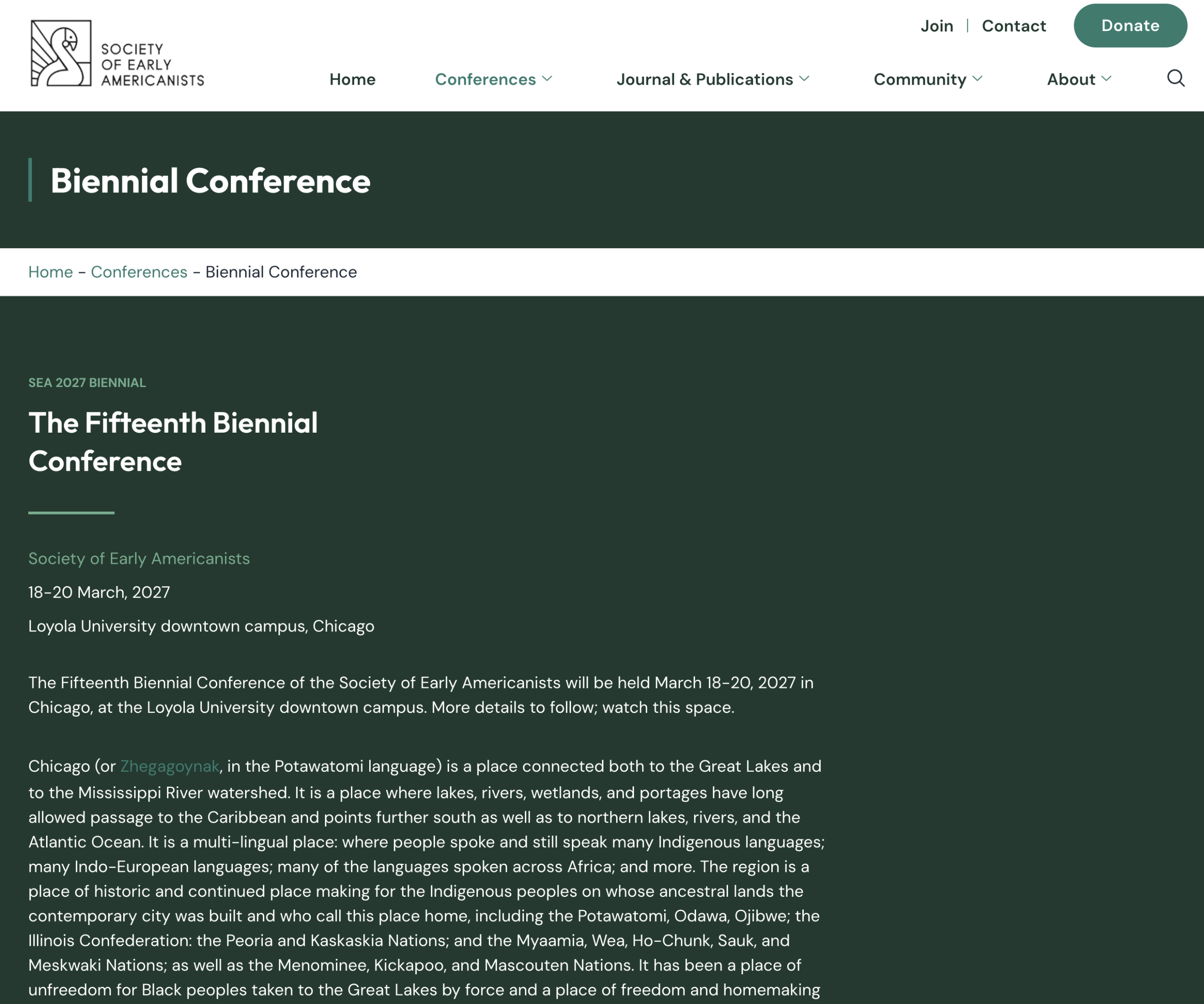 March 18-21 | Society of Early Americanists 2027 Conference: Stephanie Seed presents, “Cheeshahteaumauk’s Latin”
